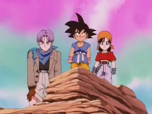 找个七龙珠动画片.请看说明.孙悟空是穿着蓝色衣服的