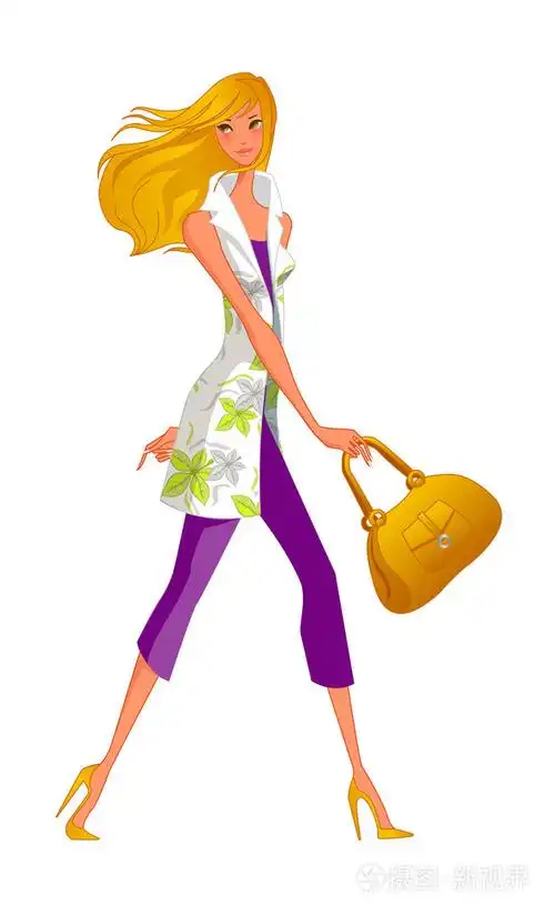 女人走的侧视图