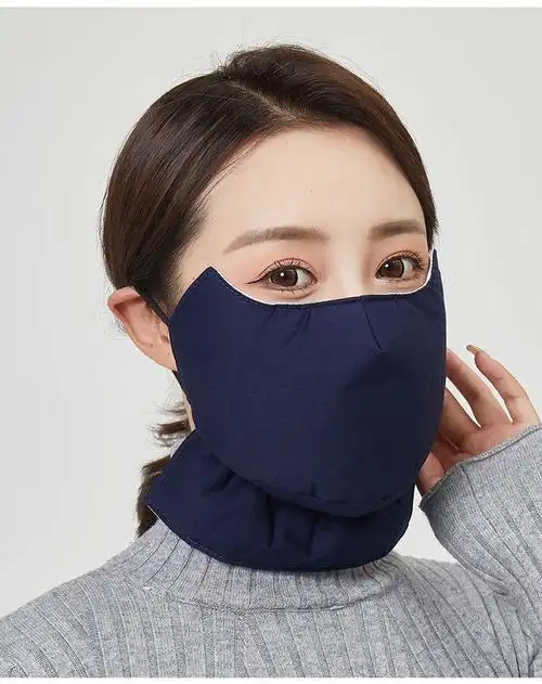 保暖口罩保暖口罩女冬季加厚加大成人防寒口罩透气可水洗骑行面罩一支