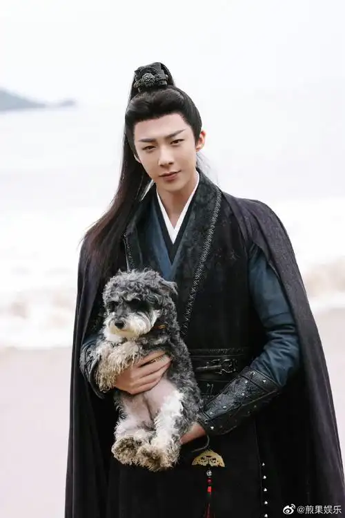 刘宇宁古装抱狗随拍