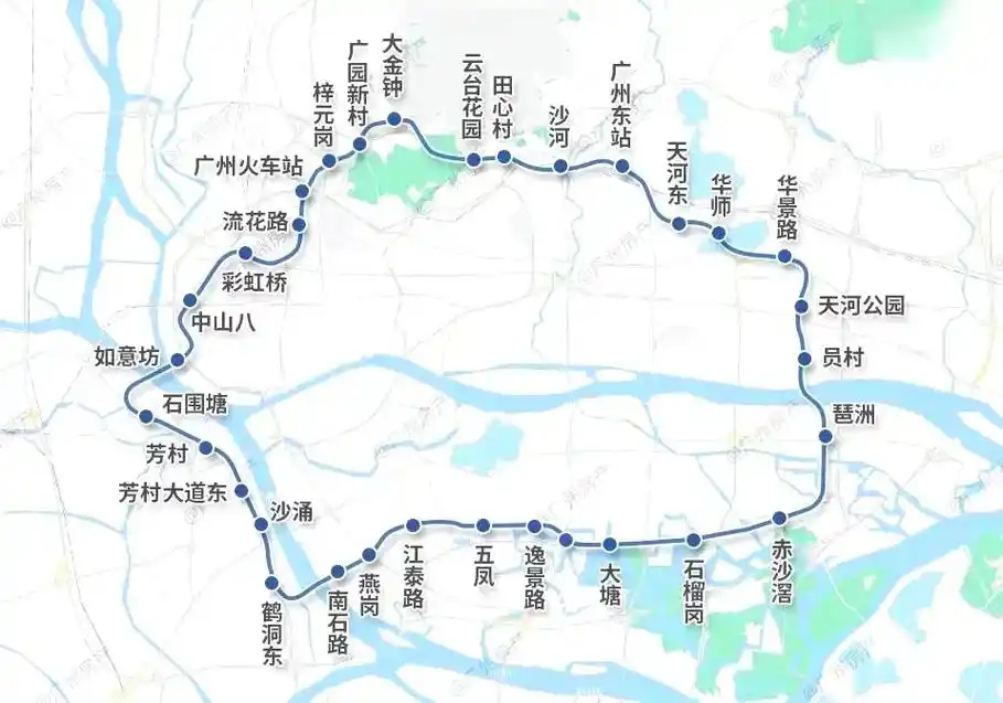 广州第1条地铁环线【广州地铁11号线】11号线是广州首条环线 - 抖音