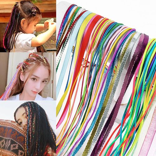儿童五彩脏辫彩绳编发彩色盘发神器彩虹辫子多彩不伤发女孩脏辫女