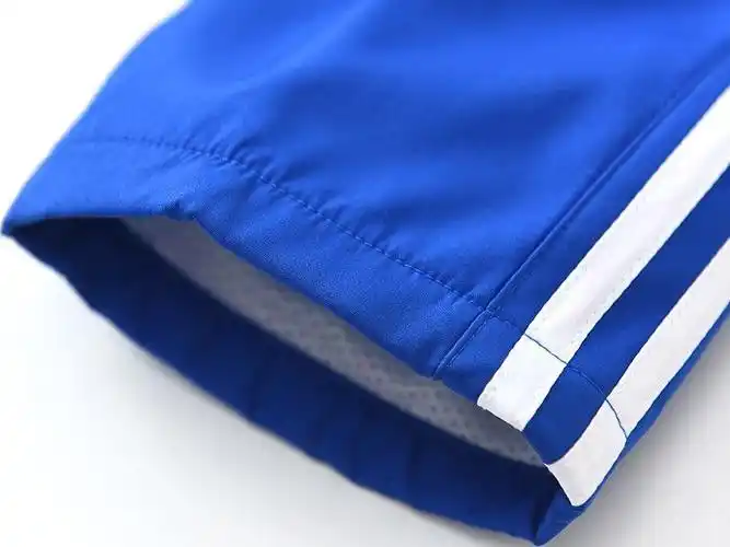 班黛菲 滑料校服裤子 夏季初高中校裤 带网藏青白边小学生校裤运动两