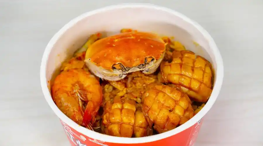 今日美食——蟹黄鲍鱼面