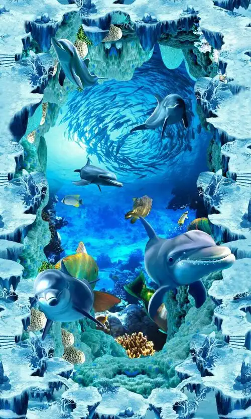 丽美家3d海洋背景墙精选图