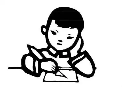 听课的学生简笔画小女孩简笔画