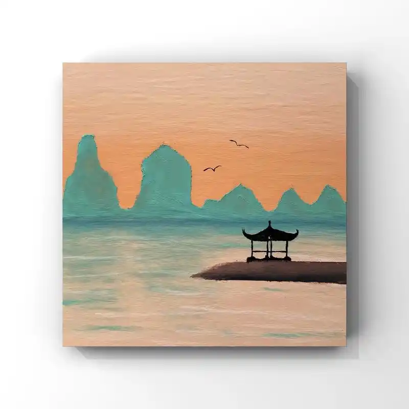 油画棒青山绿水附新手图文教程