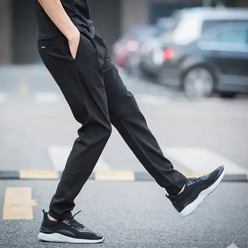 夏季薄款夏天透气运动裤男长裤宽松夏裤子男士男生冰丝休闲裤