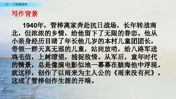 小英雄雨来课件共46张ppt