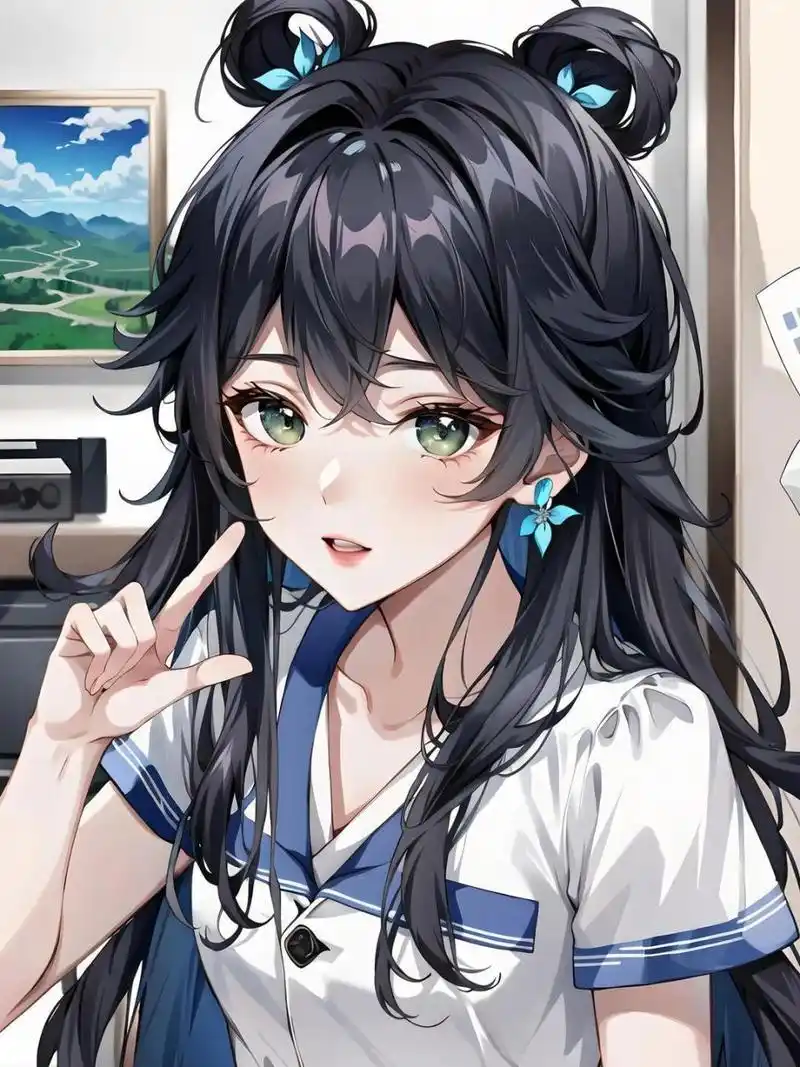 大眼睛扑灵扑灵,小鼻子小小的,可爱极了#动漫# #8023# #二次元