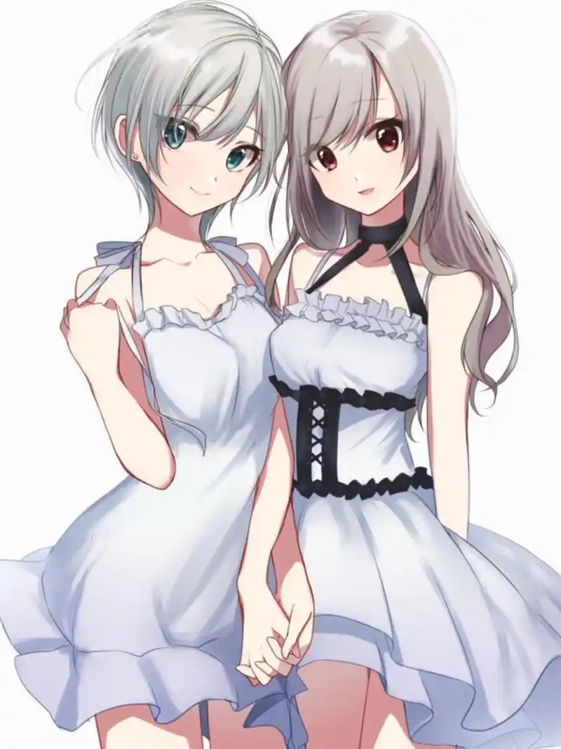 二次元壁纸 动漫少女 双人组合第三弹9399 两个人的友情刚刚好