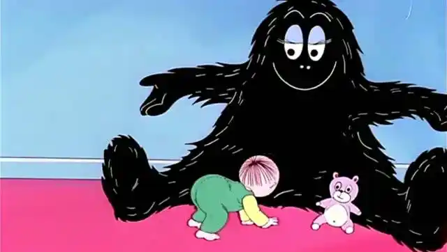 巴巴爸爸:小黑毛巴巴伯变成怪兽,把家里的小可爱给吓哭了!