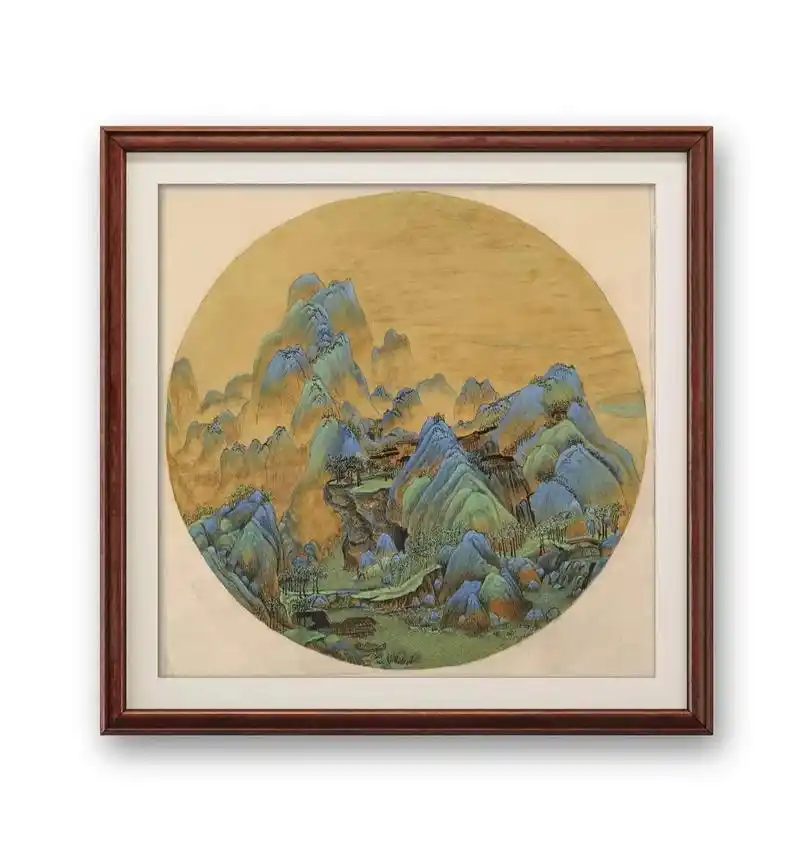 临摹千里江山图局部一幅#因为热爱所以坚持#手绘国画作品  - 抖音