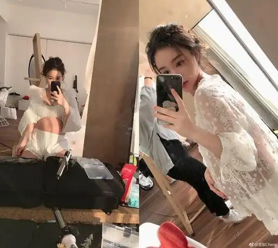 王思聪前女友雪梨晒孕肚写真肚子虽大身材仍纤细