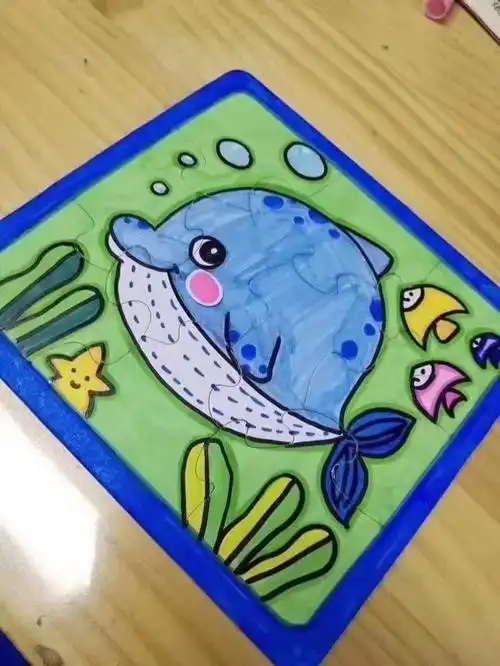 趣味绘画空白拼图(多款混搭发货)