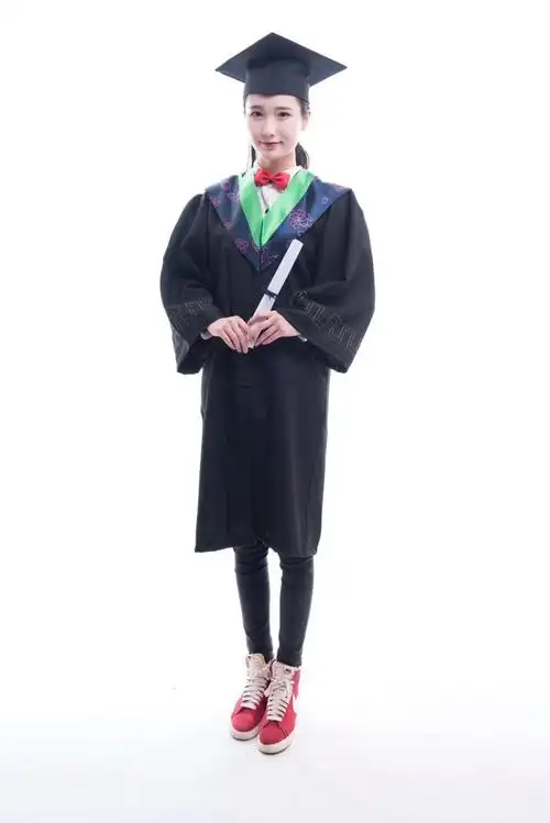 学士服 大学生毕业礼服 博士服文科演出的服搭配帽子硕士服成人礼