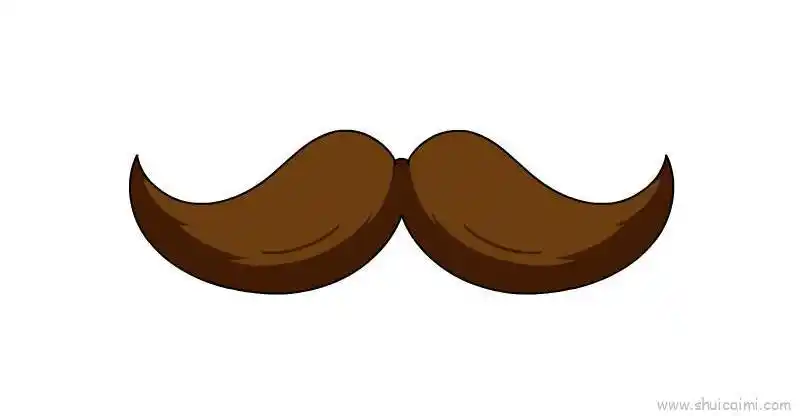 卡通胡须简笔画绘画教程步骤