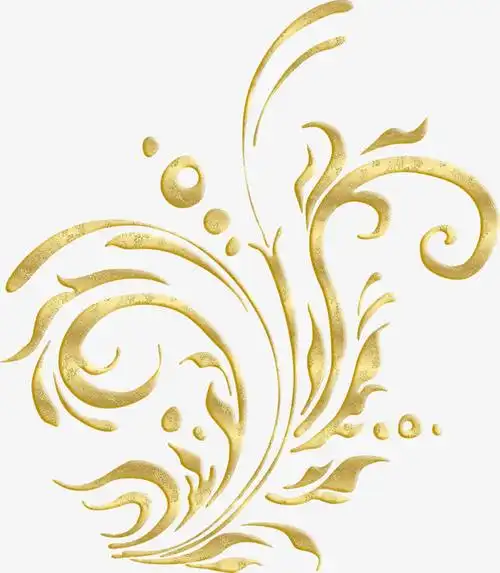 金色植物花纹素材免费下载_觅元素