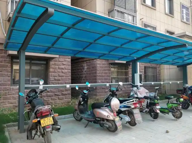 车棚充电桩安装完成.