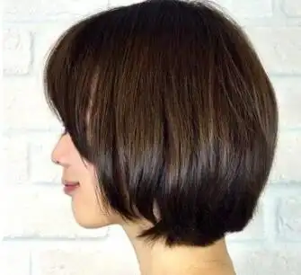 有层次感的碎发波波头发型图片