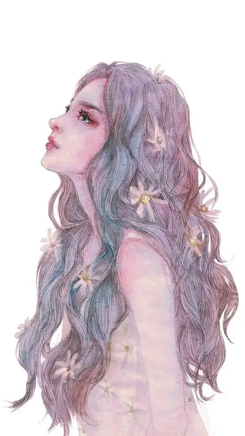 手绘,插画,二次元美女,手绘,人像,动漫女生,插画,手机壁纸唯美动漫