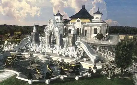 p>《圆明园原貌图》是金勋参照《圆明,长春,万春三园总平面图》而作