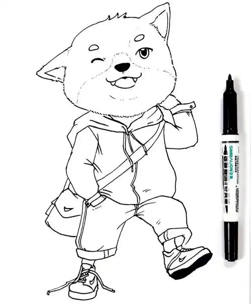 给小狗狗画肖像啦!