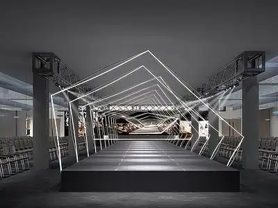 现代舞台 t台3d模型