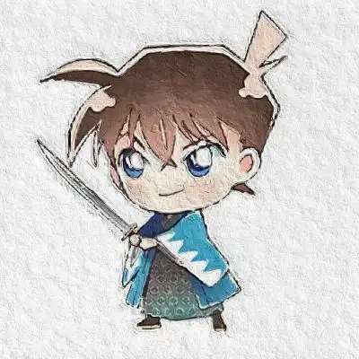 q版可爱的画师手绘名侦探柯南人物头像,卡通头像图片