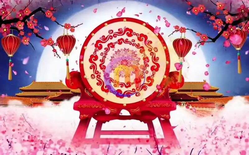 踏鼓舞 舞蹈汉唐风古风唯美舞台演出节目大屏幕led背景视频素材