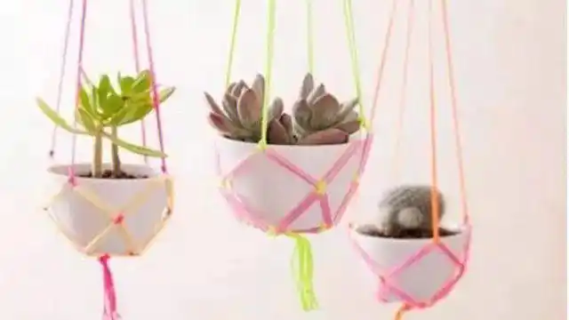 谁不想拥有一个自制的花盆吊篮呢?