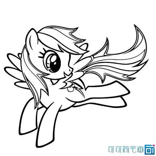 小马宝莉云宝间简笔画