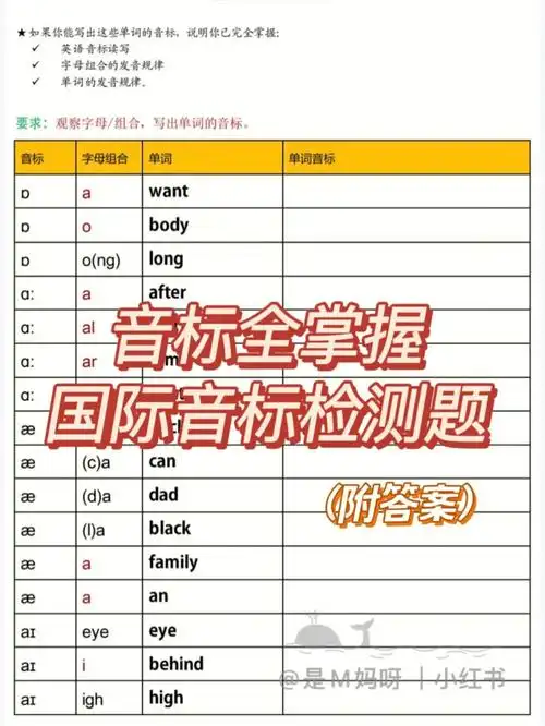 国际音标全掌握国际音标检测题