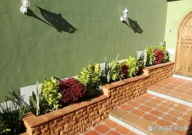 今天就跟大家介绍一种适合任何风格庭院的墙底花池--单一直线型花池.