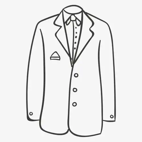 手绘简笔衣服西装