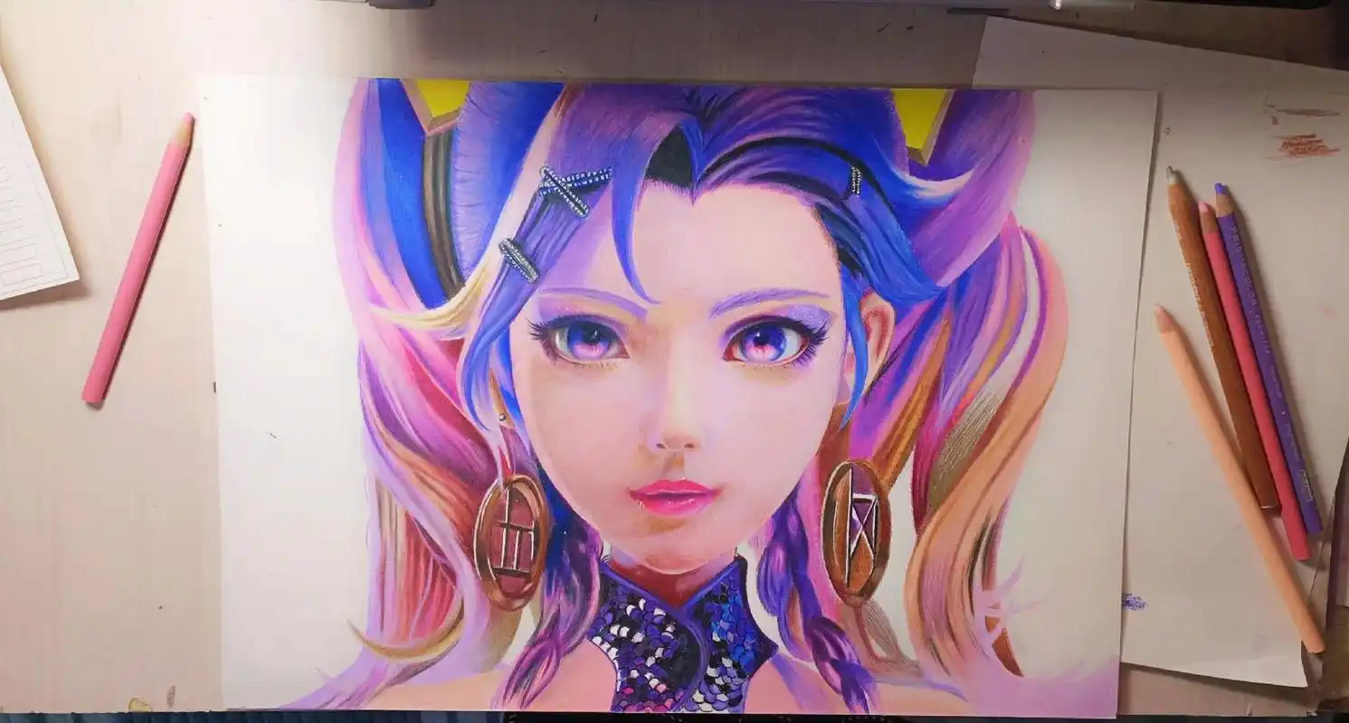 孙尚香 音你闪耀 #王者荣耀#手绘 #绘图过程 #新皮肤来了 - 抖音