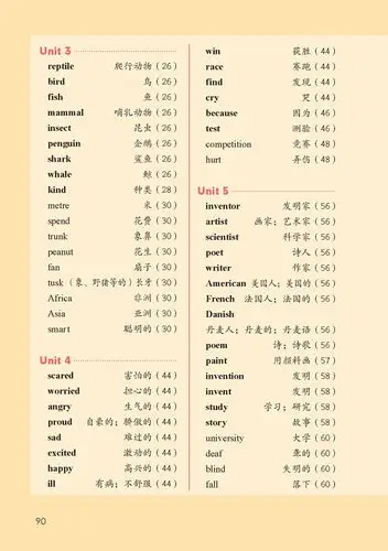 六年级英语上册新起点单词表图片