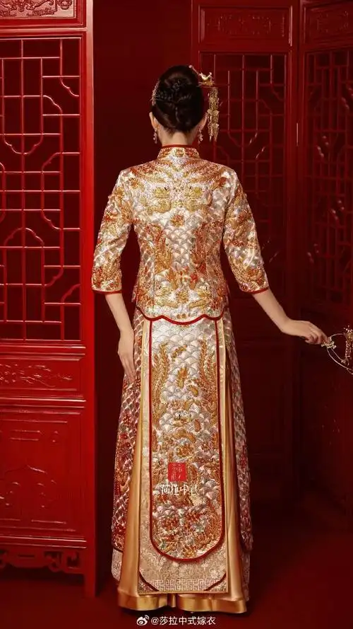 中式礼服##婚纱礼服##中式嫁衣##莎拉中式嫁衣##婚纱礼服馆##中浇