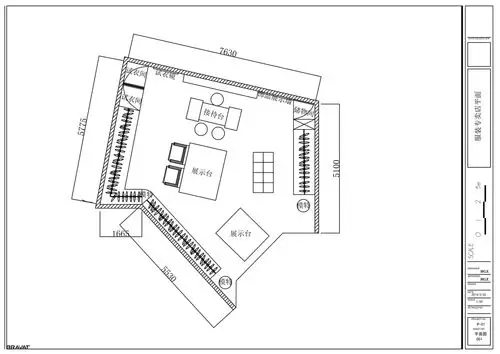 成衣店装修平面图 – 设计本装修效果图