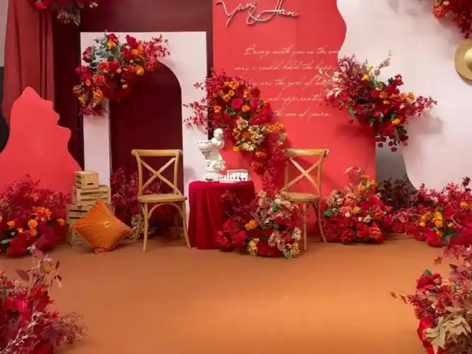 农村浪漫婚礼布置有你生活就甜