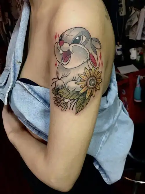 兔子纹身_纹身图案手稿图片_董昊天的纹身作品集