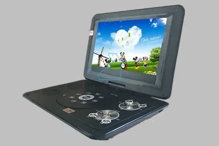 光碟播放机便携式学生影碟机家用儿童高清移动小型电视尼基科 14寸玫