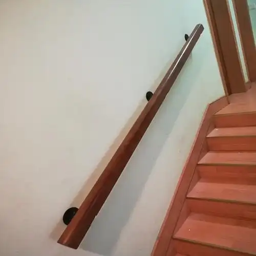 欧式靠墙实木楼梯扶手家用通道走廊扶手护栏老人防滑拉手定做扶手