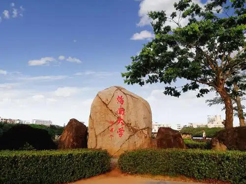 晨走海南大学一一观海大湖景.