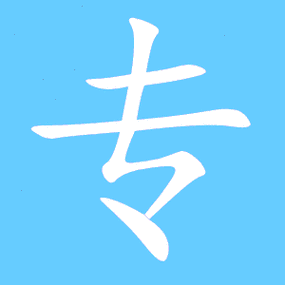 专笔顺分步演示图(一笔一画写专字)