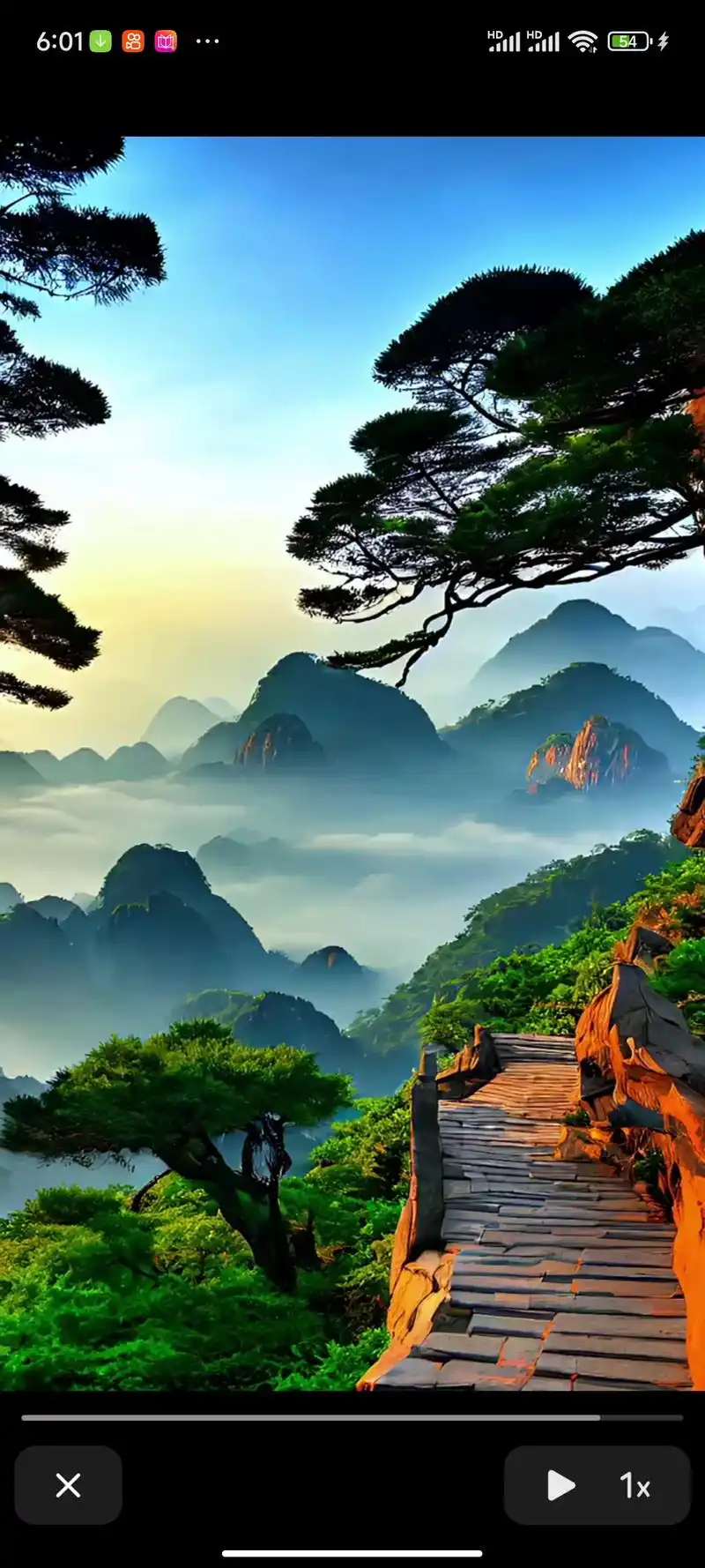 山水图.#治愈系风景 #手机壁纸 #一起享受大自然的美 #人 - 抖音