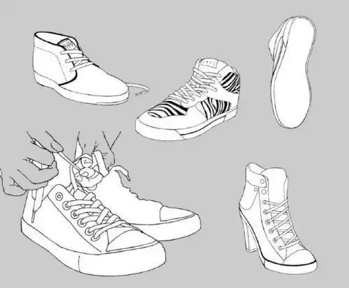 古代人鞋子怎么画简笔画