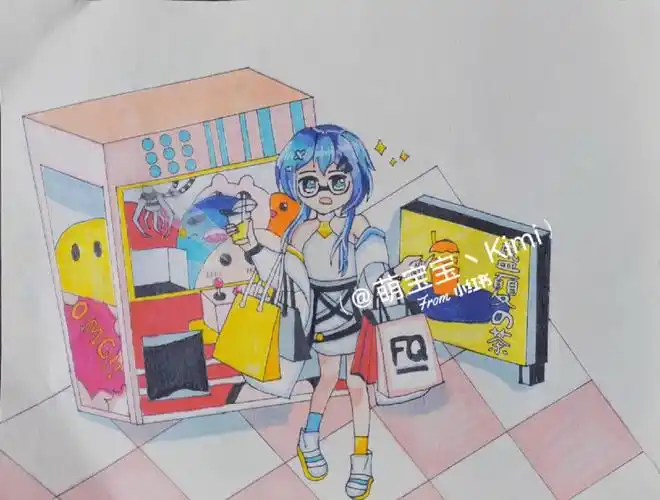 恐躲3只画了莉莉安,那就再更一个小蓝妹妹吧感觉雪莉的新时装和她的