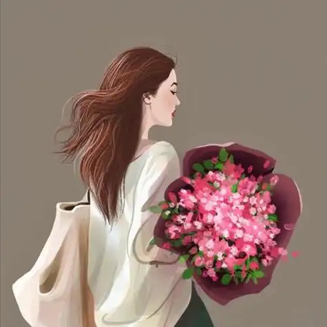 女生抱花图片头像唯美图片大全 女生头像图片大全 -【爱个性】