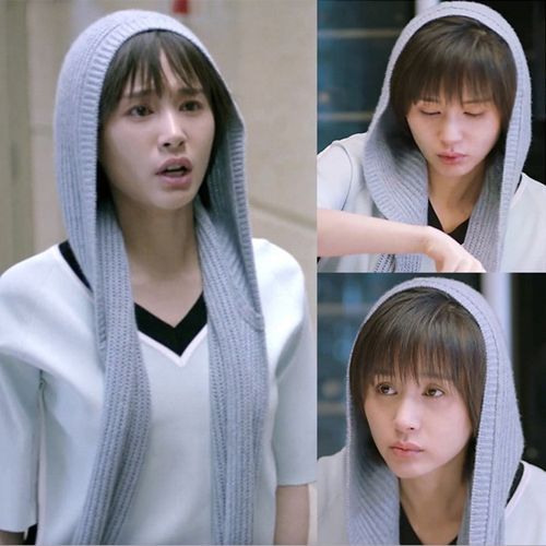 欢乐颂2曲筱绡同款帽子女空调围巾连帽王子文睡帽毛线帽潮针织帽